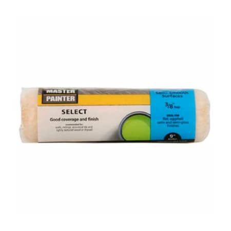 General Paint Master Painter 9" Select Roller Cover, 3/8" Nap, Knit, Semi Smooth - 697845
